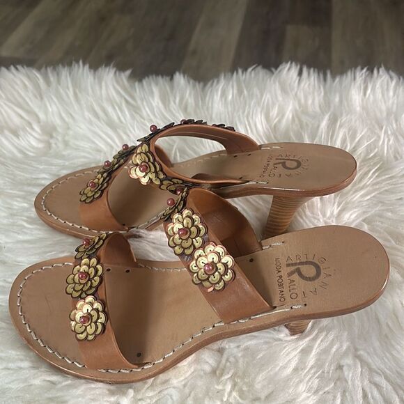 ARTIGIANATO RALLO Leather sandals size 37 - Picture 2 of 7